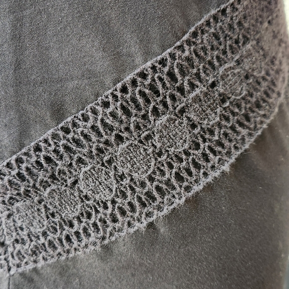 Ralph Lauren Black Spaghetti-Strap Lace Trim Midi Dress Size 0 - Picture 2 of 5